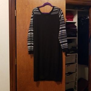 Black & White Sweater Dress 2X